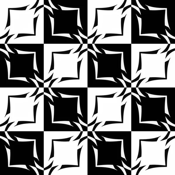Абстрактный Бесшовный Рисунок Декоративными Геометрическими Элементами Черно Белый Орнамент Современная — стоковое фото