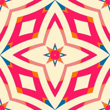 Basit trend simetrik geometrik desen. Moda tasarımı ve ev dekorasyonu için harika. Tekstil, seramik fayanslar, goblen, halı, battaniye, yatak örtüsü, kumaş, duvar kağıtları için şablon.