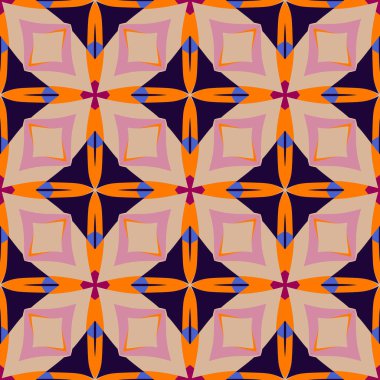 Kusursuz soyut geometrik çiçek deseni. Moda tasarımı ve ev dekorasyonu için harika. Duvar halısı, battaniye, yatak örtüsü, kumaş, seramik fayanslar, duvar kağıtları için süs..