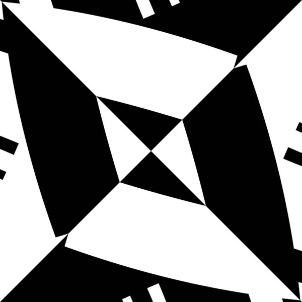 Patrón Abstracto Con Elementos Geométricos Decorativos Adorno Blanco Negro Moderna — Foto de Stock