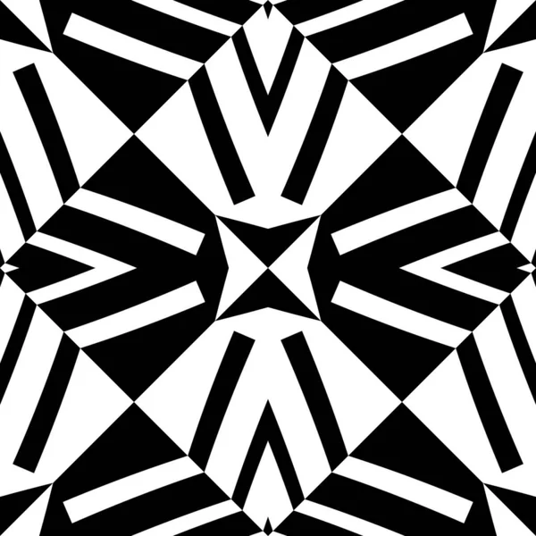 Modello Astratto Con Elementi Geometrici Decorativi Ornamento Bianco Nero Moderna — Foto Stock