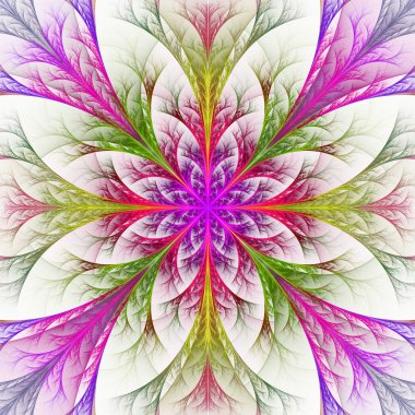 güzel fractal çok renkli çiçek. koleksiyon - ayaz desen