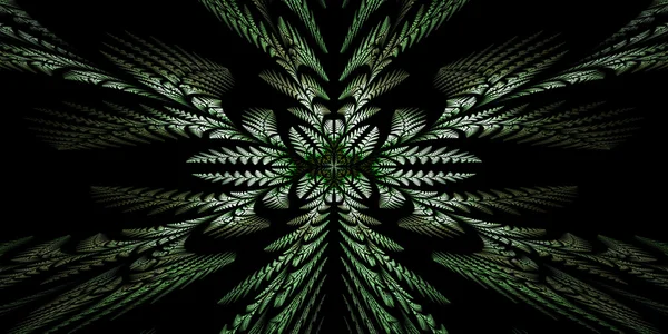 Fabulous symmetric pattern of the leaves. Computer generated — Stock Photo, Image