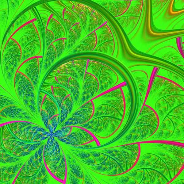 Delicate fabelachtige patroon van de bladeren. computer gegenereerde — Stockfoto