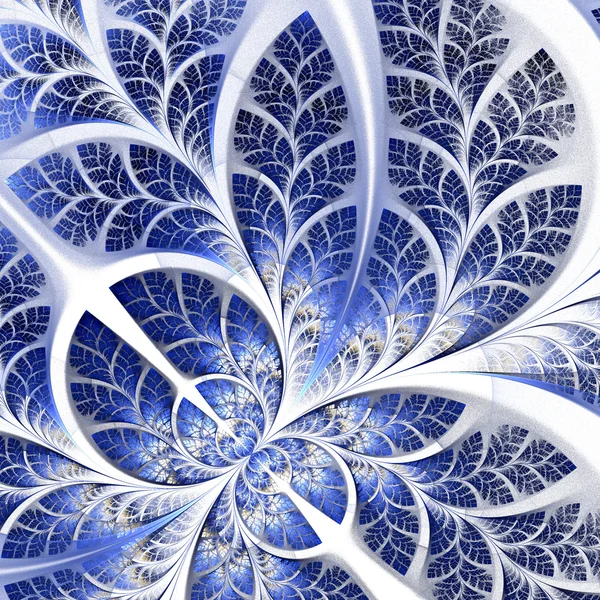 Fabulous fractal pattern in darkblue. Collection - tree foliage. — Stock Photo, Image