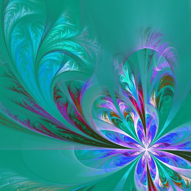 çapraz simetrik çok renkli fraktal oyma. koleksiyon - fros