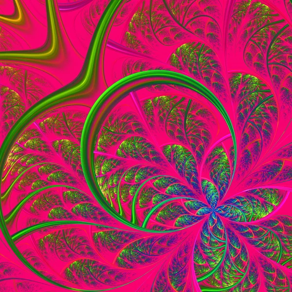 Delicate fabulous pattern of the leaves. Computer generated grap — Stock Photo, Image