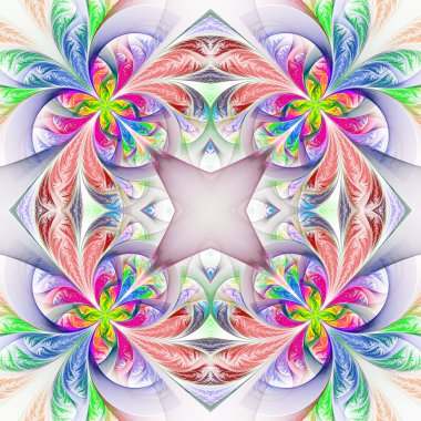 Simetrik çok renkli fraktal oyma. Koleksiyon - ayaz patt