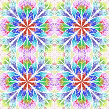 çok renkli güzel fractal çiçek. oluşturulan bilgisayar grafikleri