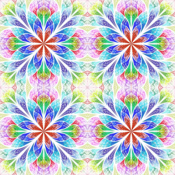 Multicolor beautiful fractal flower. Computer generated graphics — Stock Photo, Image