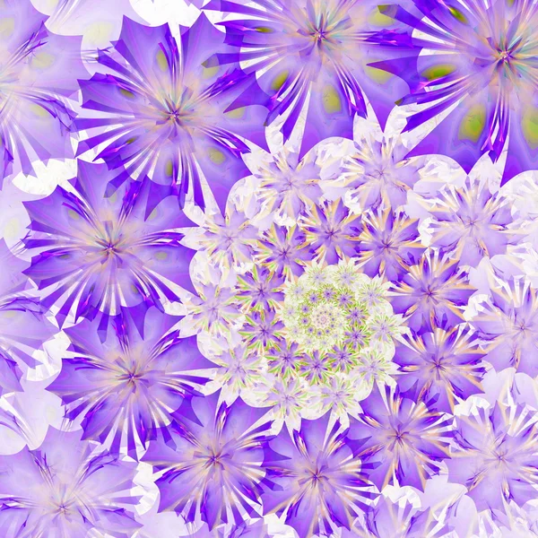螺旋花背景。紫色的调色板。计算机生成 gra — 图库照片