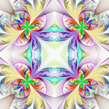 Simetrik çok renkli fraktal oyma. Koleksiyon - ayaz patt