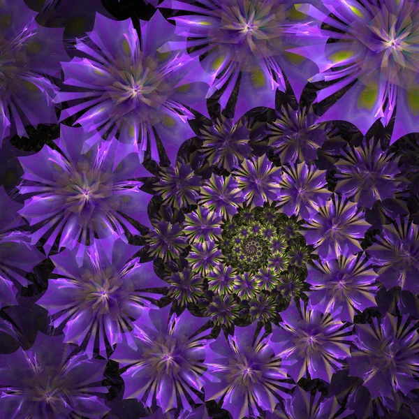 Sfondo fiore a spirale. Tavolozza viola. Gra generata dal computer — Foto Stock