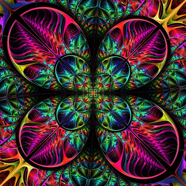 Mångfärgade diagonal symmetriska mönster av bladen. Collectio — Stockfoto