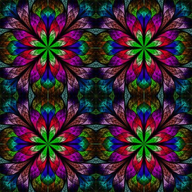 çok renkli güzel fractal çiçek. oluşturulan bilgisayar grafikleri
