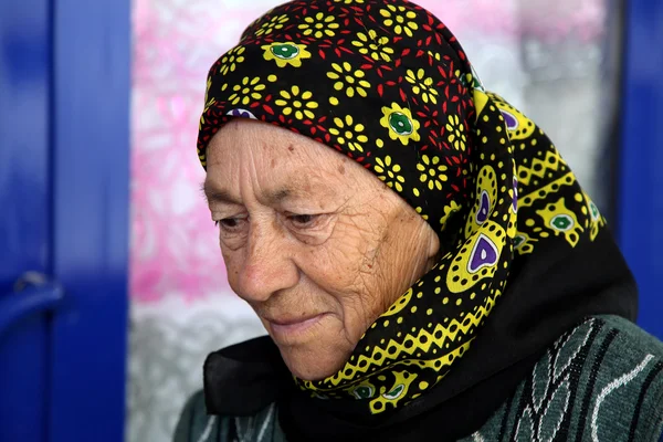 Ashgabat, Turkmenistan -October 15.  Portrait  old  unidentified — Stock Photo, Image