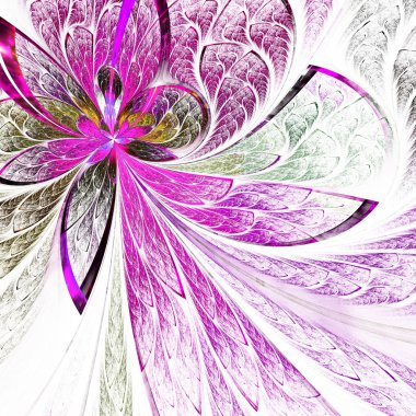 Güzel çiçek desen vitray pencere stili. Mor p