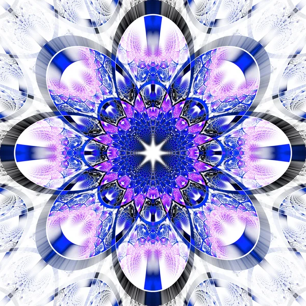 Симметричный фрактальный рисунок с блестящими полосками. Коллекция - rhi — стоковое фото