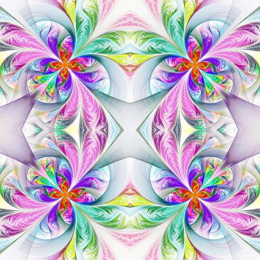 Simetrik çok renkli fraktal oyma. Koleksiyon - ayaz patt