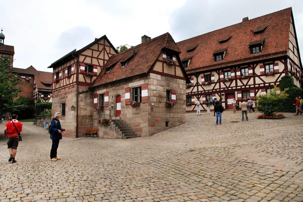 Nurnberg, Duitsland - 13 juli 2014. Huizen in Imperial kasteel Neurenberg in Duitsland — Stockfoto