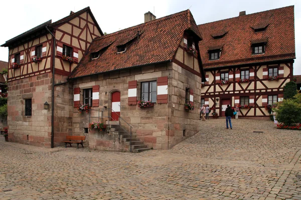 Nürnberg, Tyskland - juli 13 2014. Hus i kejserliga slottet Nure — Stockfoto