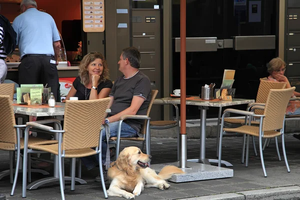 NURNBERG, GERMANIA - 13 LUGLIO 2014: Hauptmarkt, la piazza centrale — Foto Stock