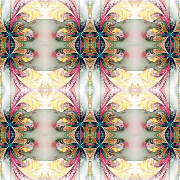 Όμορφη συμμετρική υπόβαθρο από fractal tracery. Καστανόχρους. — Φωτογραφία Αρχείου