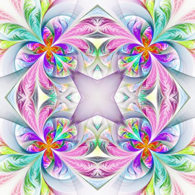 Simetrik çok renkli fraktal oyma. Koleksiyon - ayaz patt