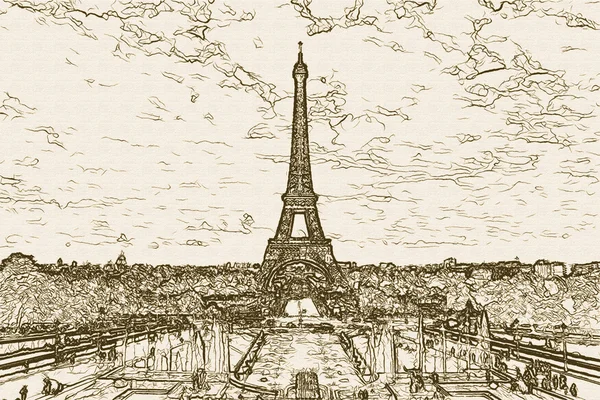 Παρίσι - τον πύργο του Άιφελ — Φωτογραφία Αρχείου