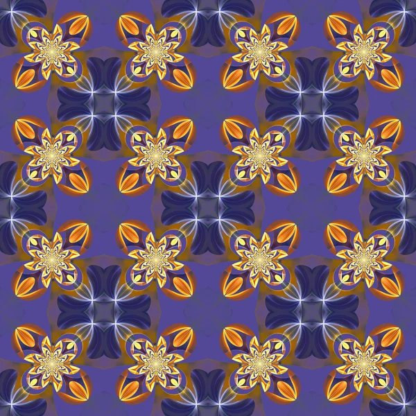Beau motif symétrique des pétales de fleur en fractal de — Photo