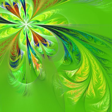 çapraz simetrik çok renkli fraktal oyma. koleksiyon - fros