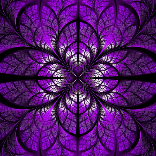 Symmetrical pattern of the leaves in purple and black. Collectio — Stock Photo, Image