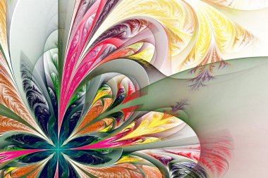 Çapraz asimetrik çok renkli fraktal oyma. Koleksiyon - f