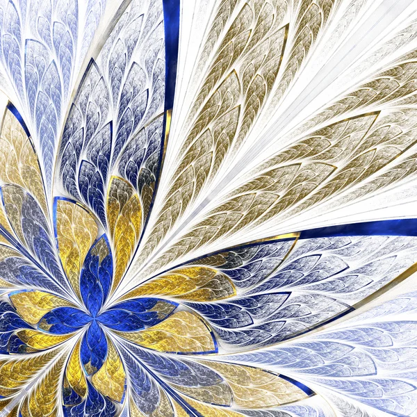Flor fractal o mariposa en estilo vitral sobre lig — Foto de Stock
