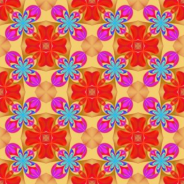 Fraktal de çiçek yaprakları güzel simetrik desen