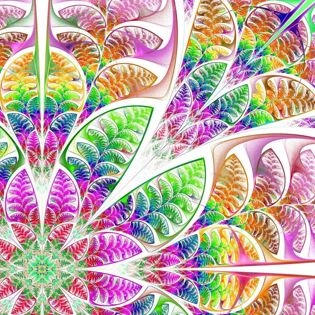 Diagonal symmetrical multicolored pattern of the leaves. Collect