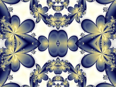 Fraktal tasarım çiçek deseni. Yaratıcı tasarım, sanat bir