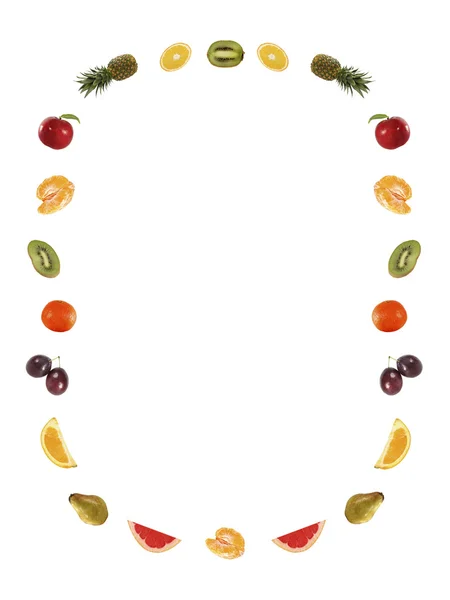 Beautiful frame made of fruits and vegetables — Stock Photo, Image