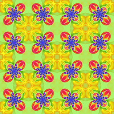 Fraktal de çiçek yaprakları güzel simetrik desen