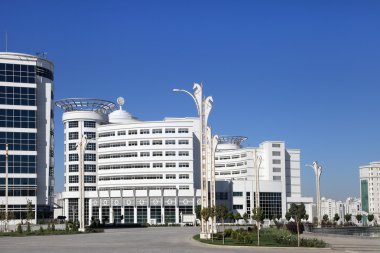 Aşgabat, Türkmenistan - 23 Ekim 2014: Olimpiyat Köyü (Aşgabat, 2017). 23 Ekim 2014. Aşkabat ilk Merkezi Asya bölgesi içinde Asya kapalı Oyunlar ev sahipliği hakkını aldı
