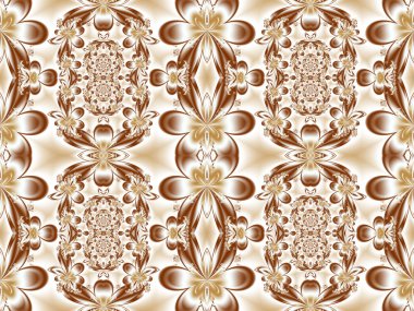 Fraktal tasarım çiçek deseni. Yaratıcı tasarım, sanat bir