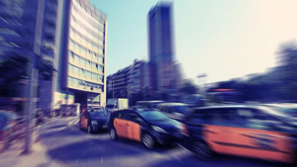 Abstract background. Traffic blur motion in modern city  - rush — Stock Photo, Image