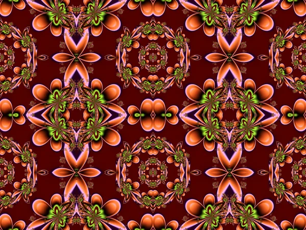 Bloemenpatroon in fractal ontwerp. Artwork voor creatief ontwerp, een — Stockfoto