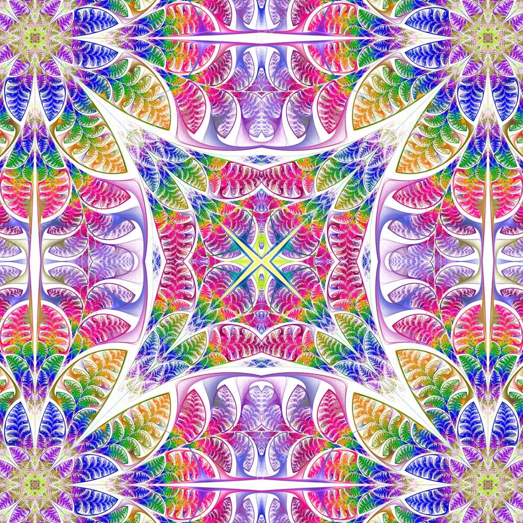 Symmetrical multicolored pattern of the leaves. Collection - tre