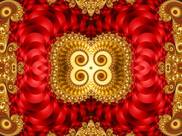 Spiral desenli güzel arka plan. Kırmızı ve sarı palet — Stok fotoğraf