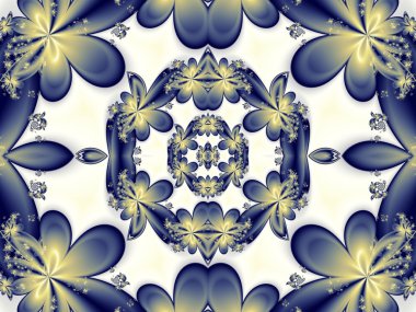 Fraktal tasarım çiçek deseni. Yaratıcı tasarım, sanat bir