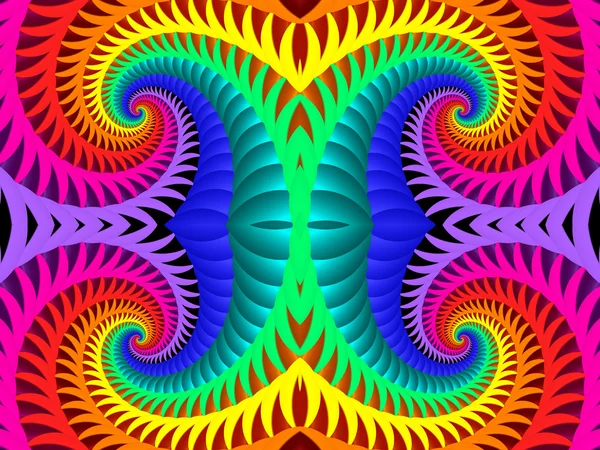 Multicolored Background with Spiral Pattern. Artwork for creativ — Stock Photo, Image