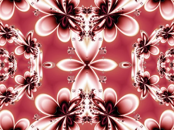 Kwiatki w fractal design. Grafika dla kreatywnych, — Zdjęcie stockowe