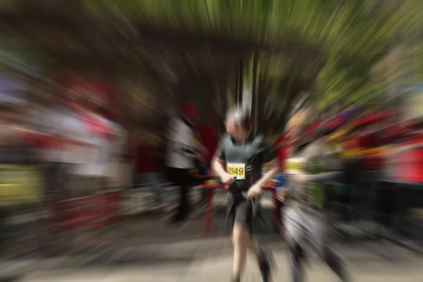 Abstrakt bakgrund. Marathon med deltagande av funktionshindrade — Stockfoto