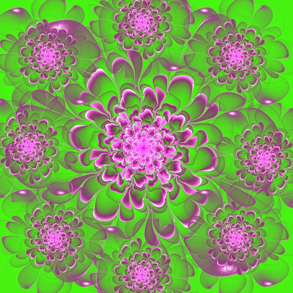 Beautiful purple flower on green background. Computer generated — Stock Photo, Image